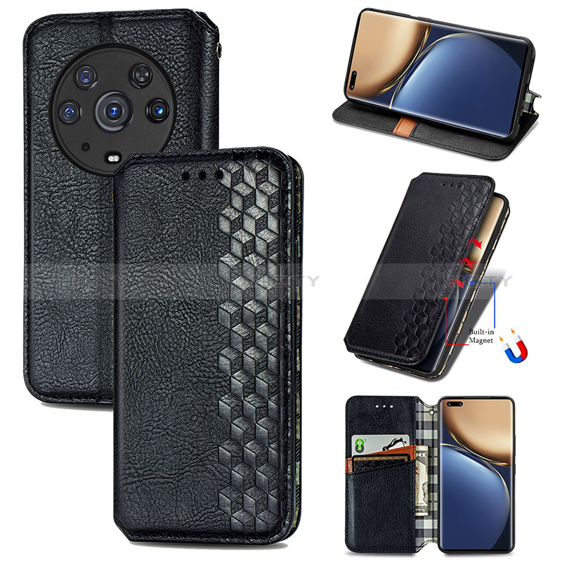 Custodia Portafoglio In Pelle Cover con Supporto S01D per Huawei Honor Magic3 Pro 5G