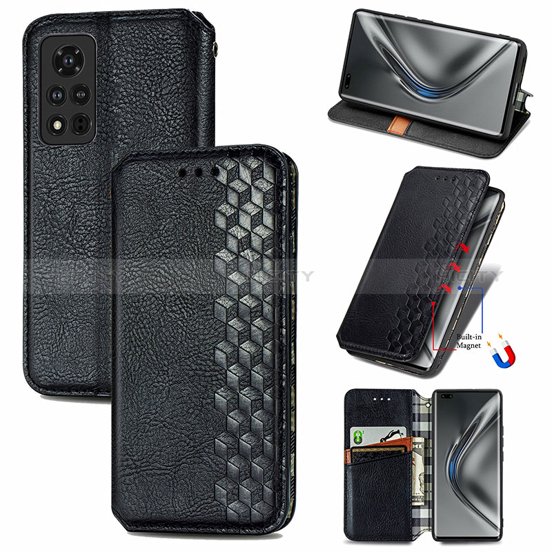 Custodia Portafoglio In Pelle Cover con Supporto S01D per Huawei Honor V40 5G