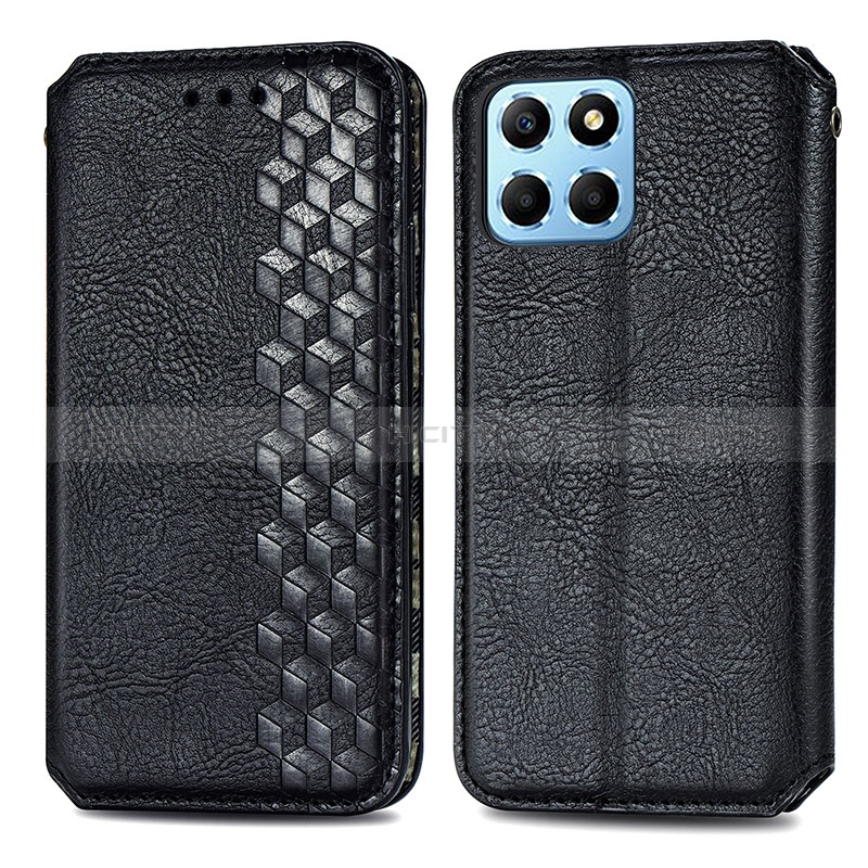 Custodia Portafoglio In Pelle Cover con Supporto S01D per Huawei Honor X6S Nero