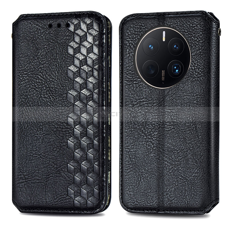 Custodia Portafoglio In Pelle Cover con Supporto S01D per Huawei Mate 50 Pro Nero