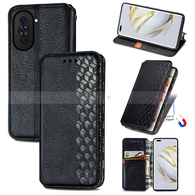 Custodia Portafoglio In Pelle Cover con Supporto S01D per Huawei Nova 10 Pro