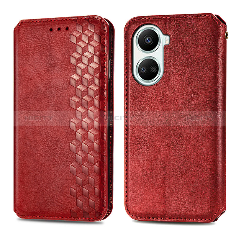 Custodia Portafoglio In Pelle Cover con Supporto S01D per Huawei Nova 10 SE Rosso