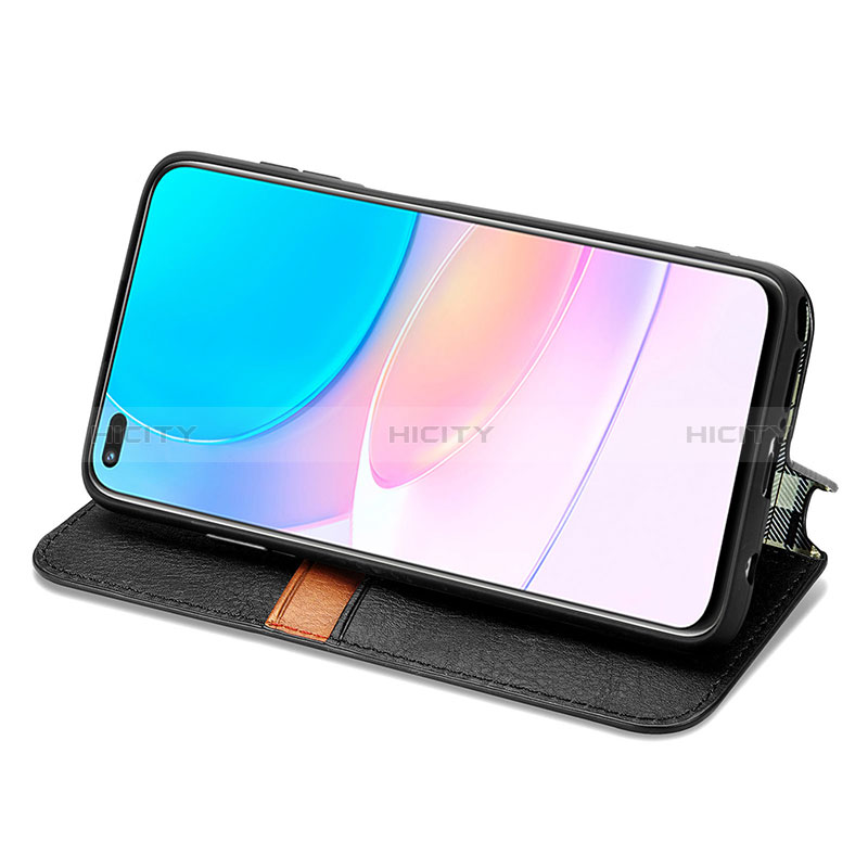 Custodia Portafoglio In Pelle Cover con Supporto S01D per Huawei Nova 8i