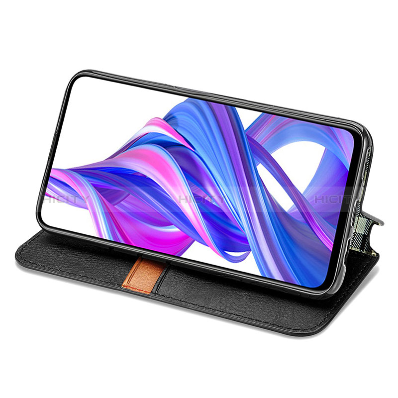 Custodia Portafoglio In Pelle Cover con Supporto S01D per Huawei Y9 Prime (2019)