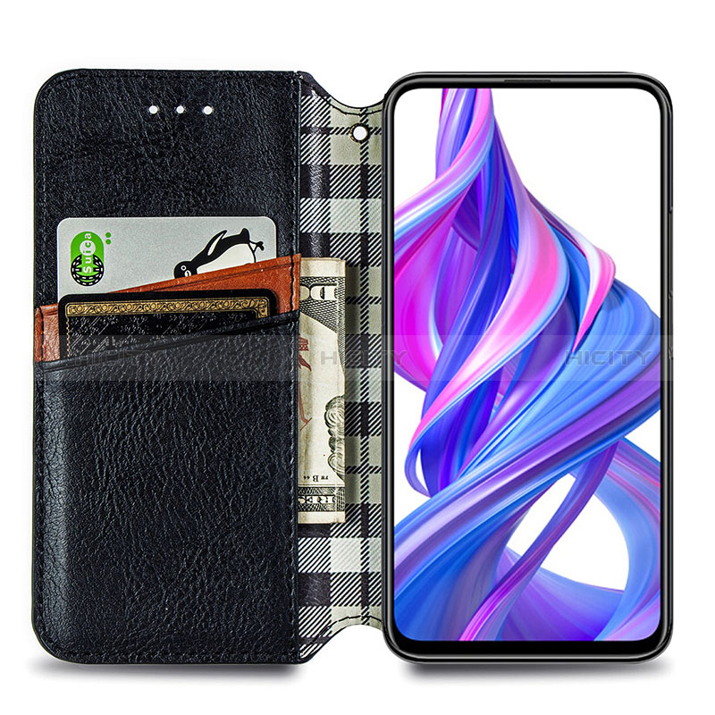 Custodia Portafoglio In Pelle Cover con Supporto S01D per Huawei Y9 Prime (2019)