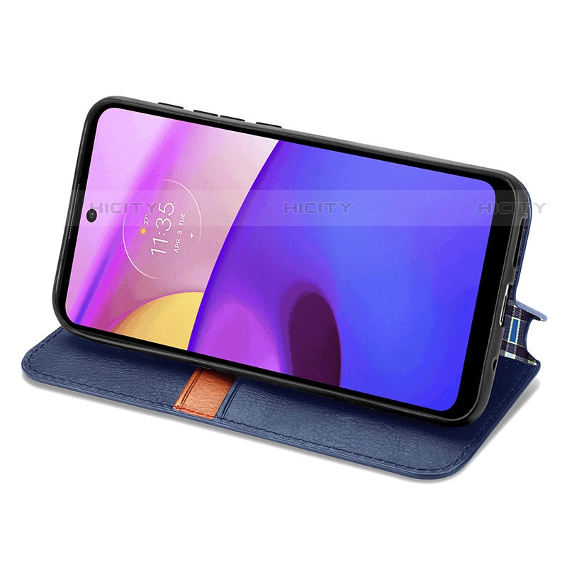 Custodia Portafoglio In Pelle Cover con Supporto S01D per Motorola Moto E20