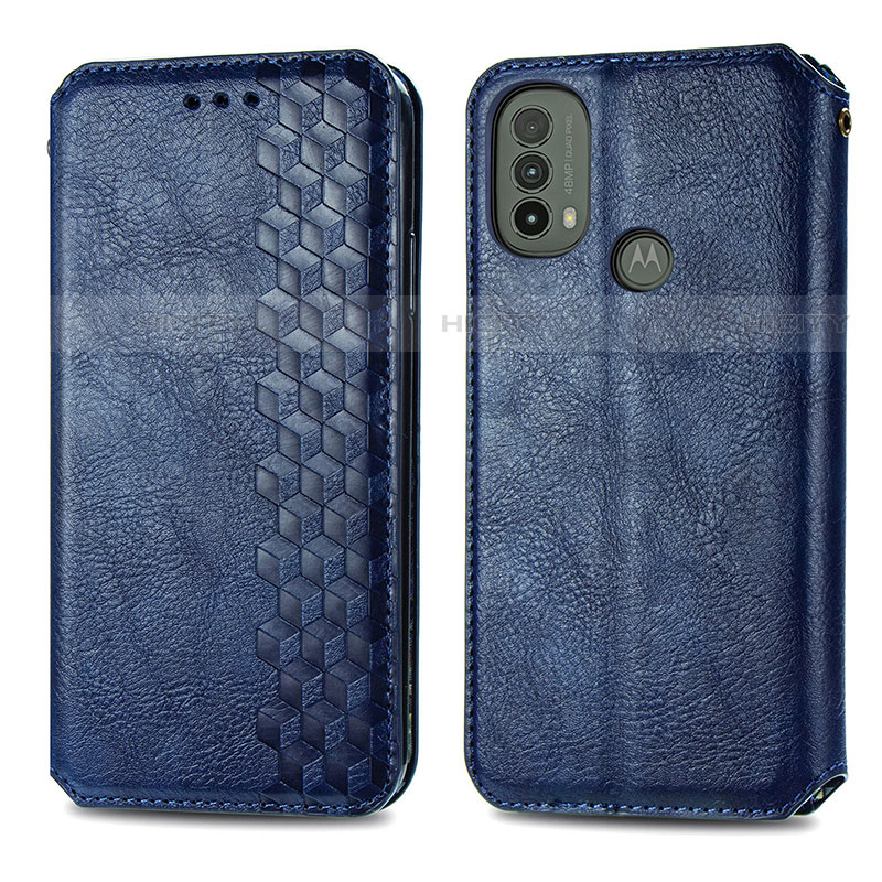 Custodia Portafoglio In Pelle Cover con Supporto S01D per Motorola Moto E20