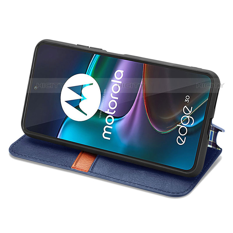 Custodia Portafoglio In Pelle Cover con Supporto S01D per Motorola Moto Edge 30 5G