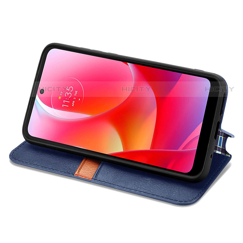 Custodia Portafoglio In Pelle Cover con Supporto S01D per Motorola Moto G Power (2022)