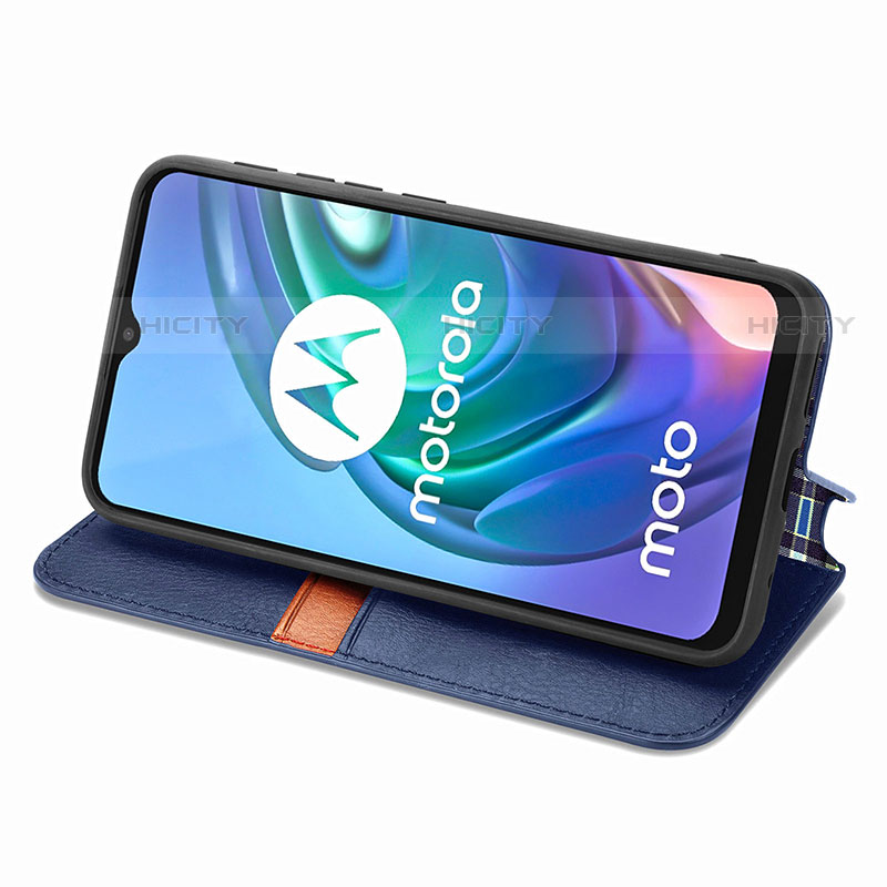 Custodia Portafoglio In Pelle Cover con Supporto S01D per Motorola Moto G10