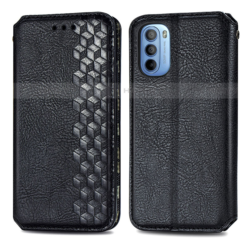 Custodia Portafoglio In Pelle Cover con Supporto S01D per Motorola Moto G41 Nero