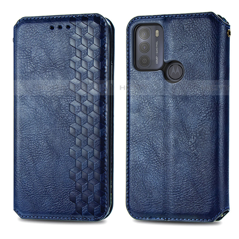 Custodia Portafoglio In Pelle Cover con Supporto S01D per Motorola Moto G50