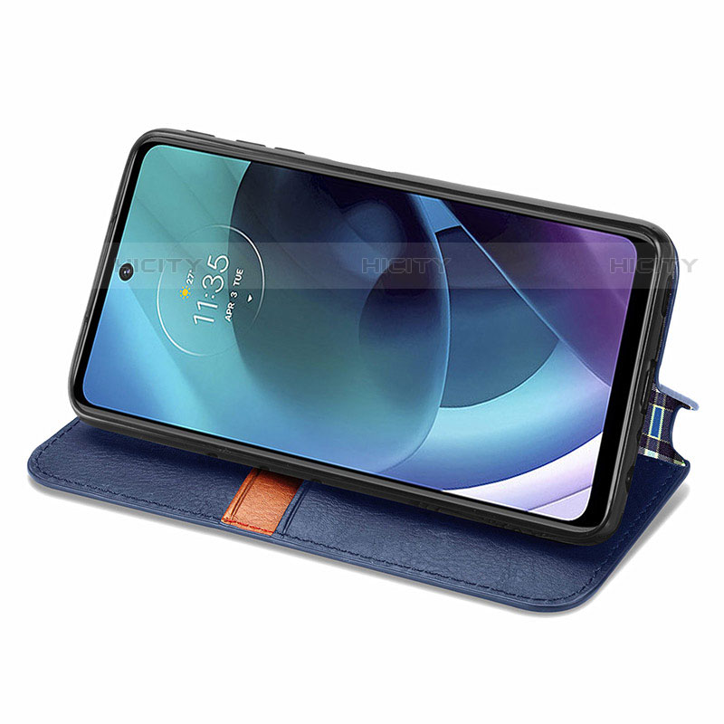 Custodia Portafoglio In Pelle Cover con Supporto S01D per Motorola Moto G51 5G