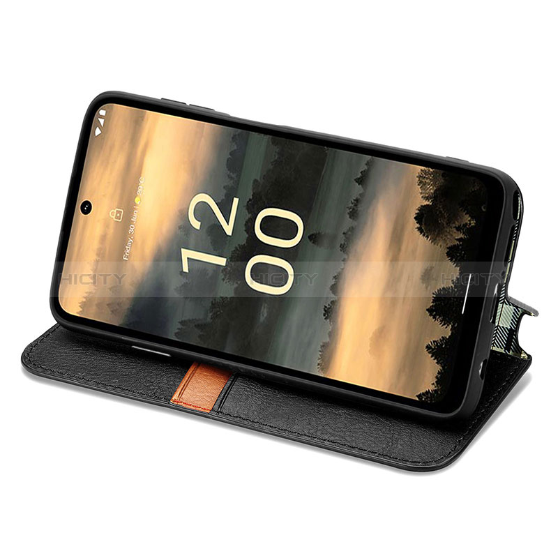 Custodia Portafoglio In Pelle Cover con Supporto S01D per Nokia XR21