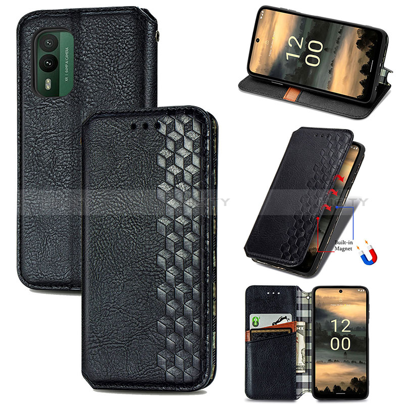 Custodia Portafoglio In Pelle Cover con Supporto S01D per Nokia XR21