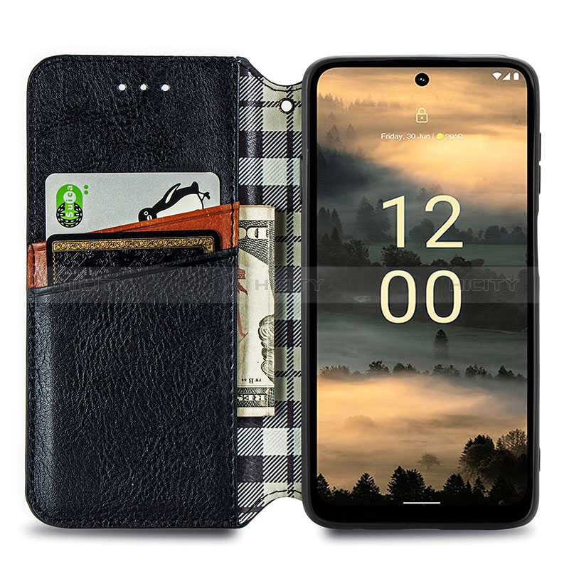 Custodia Portafoglio In Pelle Cover con Supporto S01D per Nokia XR21