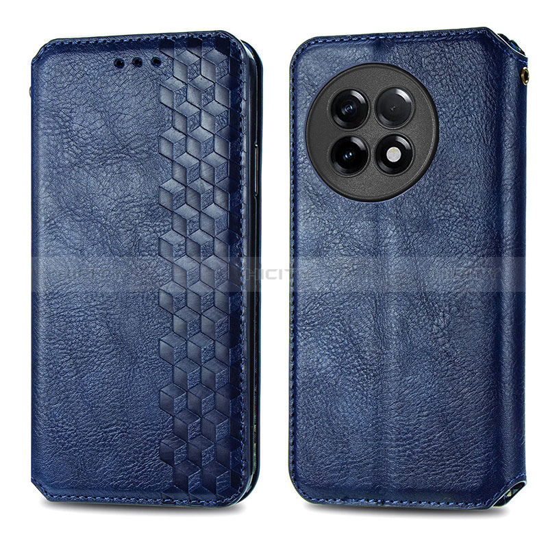 Custodia Portafoglio In Pelle Cover con Supporto S01D per OnePlus Ace 2 Pro 5G Blu