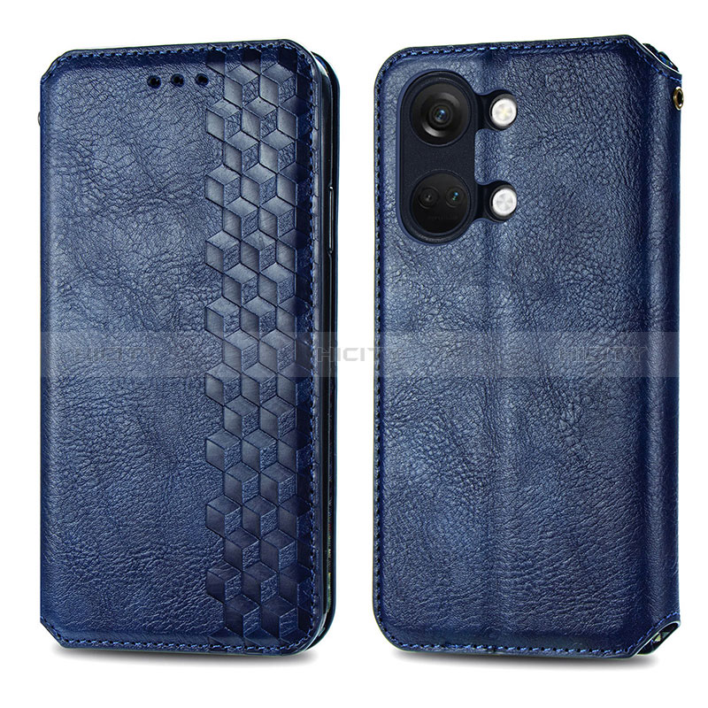 Custodia Portafoglio In Pelle Cover con Supporto S01D per OnePlus Nord 3 5G Blu