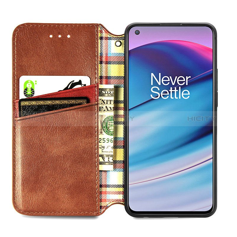 Custodia Portafoglio In Pelle Cover con Supporto S01D per OnePlus Nord CE 5G