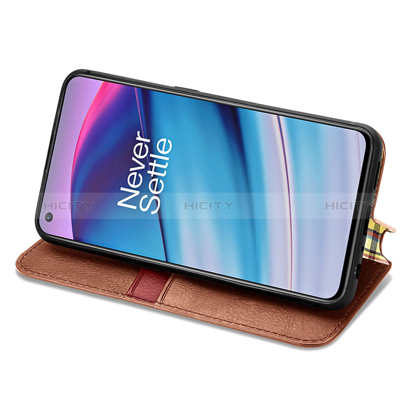 Custodia Portafoglio In Pelle Cover con Supporto S01D per OnePlus Nord CE 5G