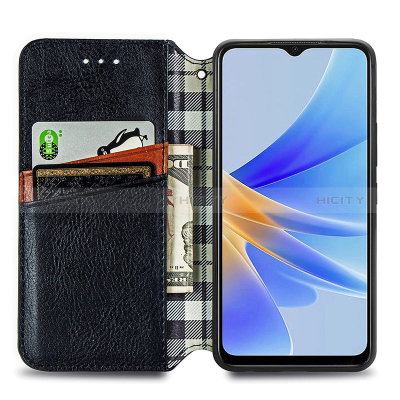 Custodia Portafoglio In Pelle Cover con Supporto S01D per Oppo A17K