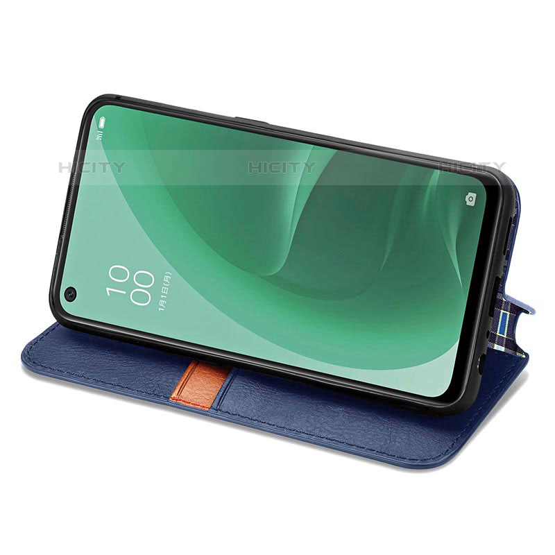 Custodia Portafoglio In Pelle Cover con Supporto S01D per Oppo A55S 5G