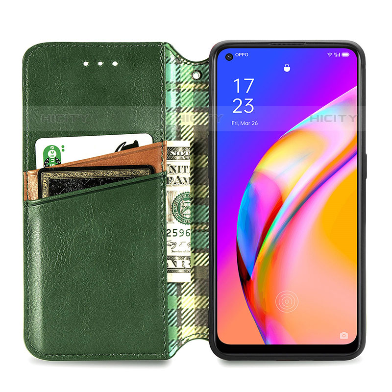 Custodia Portafoglio In Pelle Cover con Supporto S01D per Oppo A94 5G