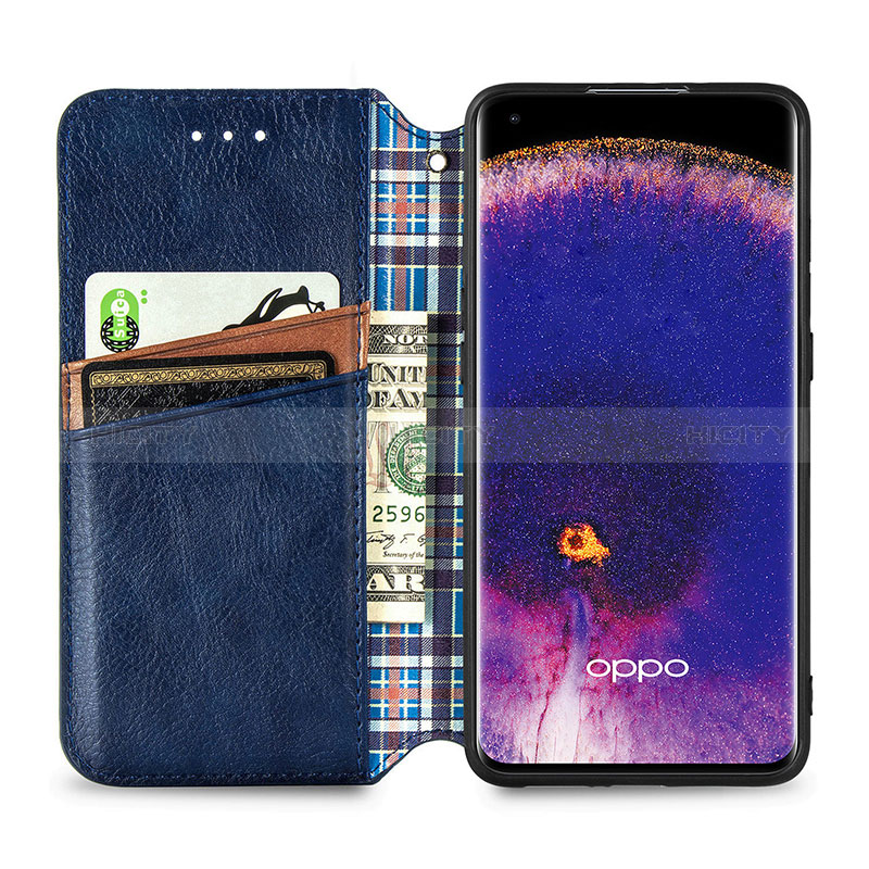 Custodia Portafoglio In Pelle Cover con Supporto S01D per Oppo Find X5 5G