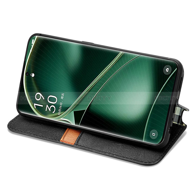 Custodia Portafoglio In Pelle Cover con Supporto S01D per Oppo Find X6 5G