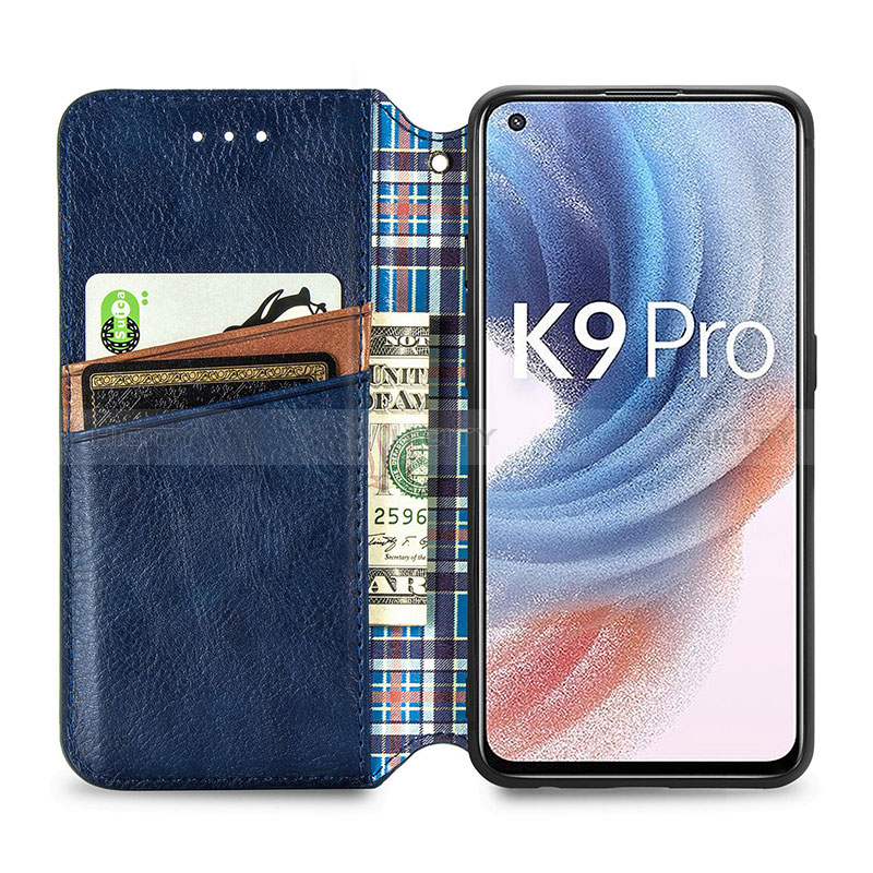 Custodia Portafoglio In Pelle Cover con Supporto S01D per Oppo K9 Pro 5G