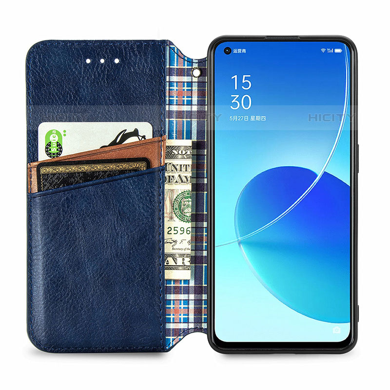 Custodia Portafoglio In Pelle Cover con Supporto S01D per Oppo Reno6 5G