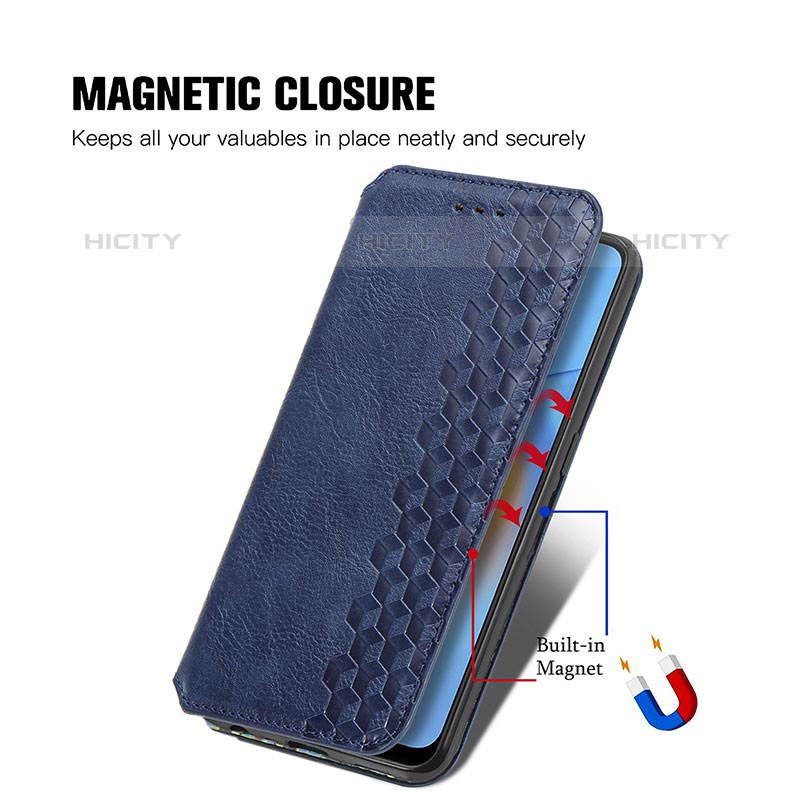 Custodia Portafoglio In Pelle Cover con Supporto S01D per Oppo Reno6 Lite