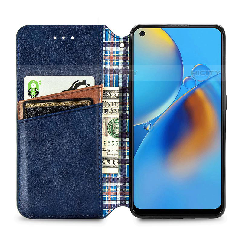 Custodia Portafoglio In Pelle Cover con Supporto S01D per Oppo Reno6 Lite