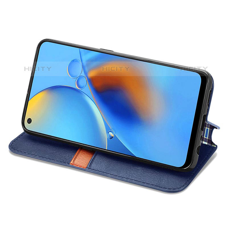 Custodia Portafoglio In Pelle Cover con Supporto S01D per Oppo Reno6 Lite