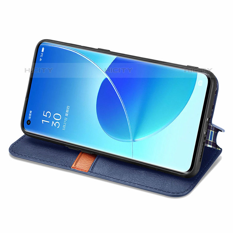 Custodia Portafoglio In Pelle Cover con Supporto S01D per Oppo Reno6 Pro 5G India