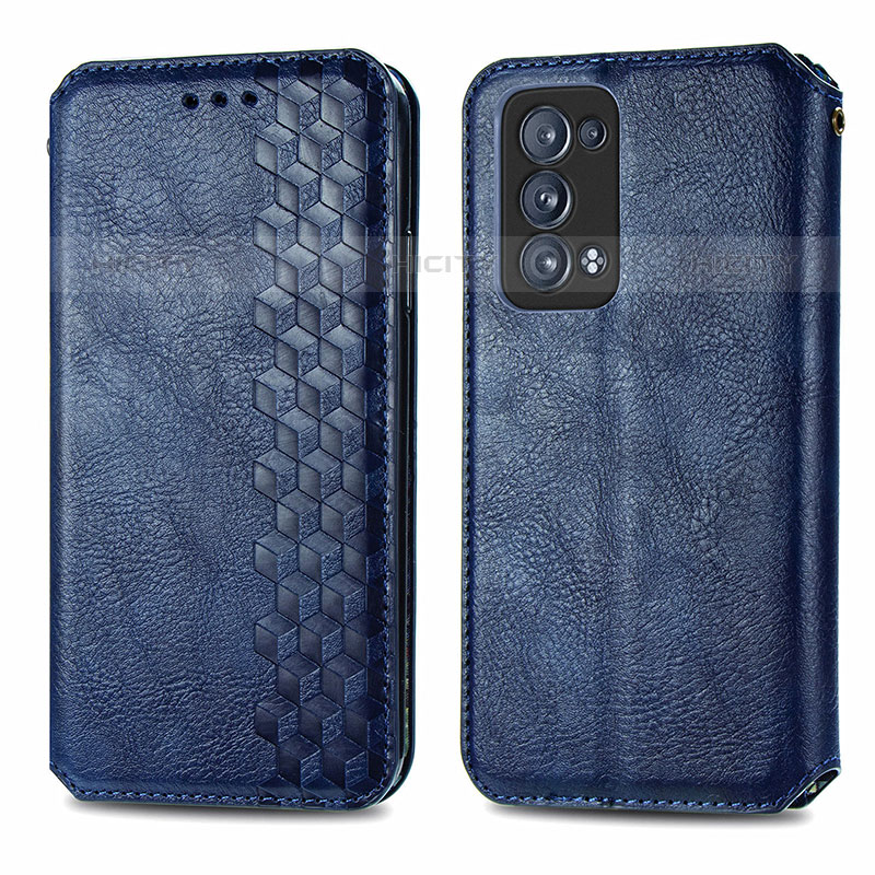 Custodia Portafoglio In Pelle Cover con Supporto S01D per Oppo Reno6 Pro+ Plus 5G