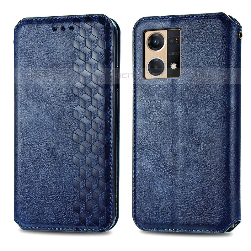 Custodia Portafoglio In Pelle Cover con Supporto S01D per Oppo Reno7 4G