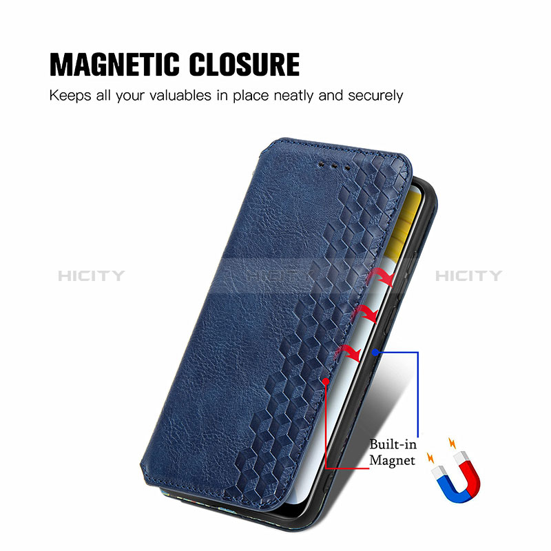 Custodia Portafoglio In Pelle Cover con Supporto S01D per Realme C21Y