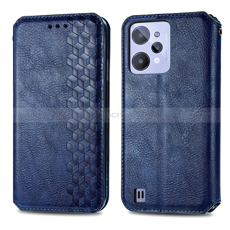 Custodia Portafoglio In Pelle Cover con Supporto S01D per Realme C31