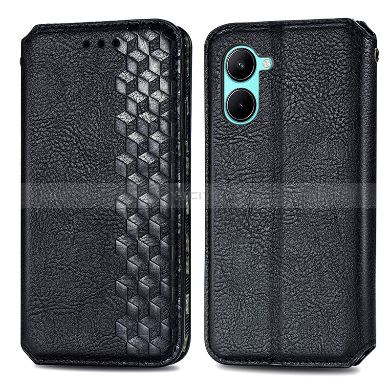 Custodia Portafoglio In Pelle Cover con Supporto S01D per Realme C33 (2023)