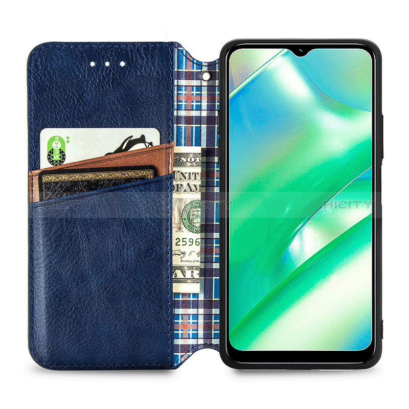 Custodia Portafoglio In Pelle Cover con Supporto S01D per Realme C33 (2023)