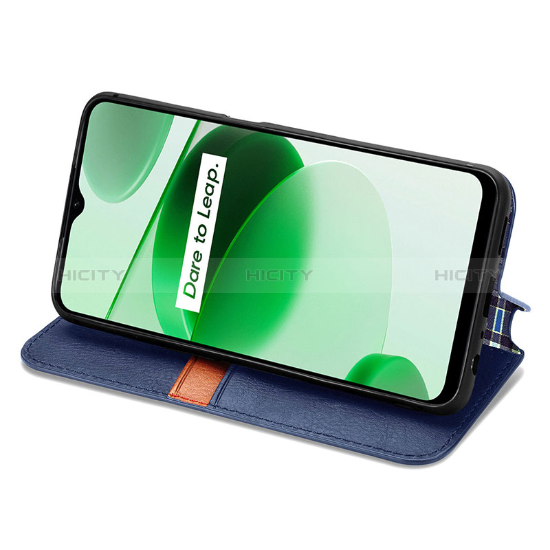 Custodia Portafoglio In Pelle Cover con Supporto S01D per Realme C35