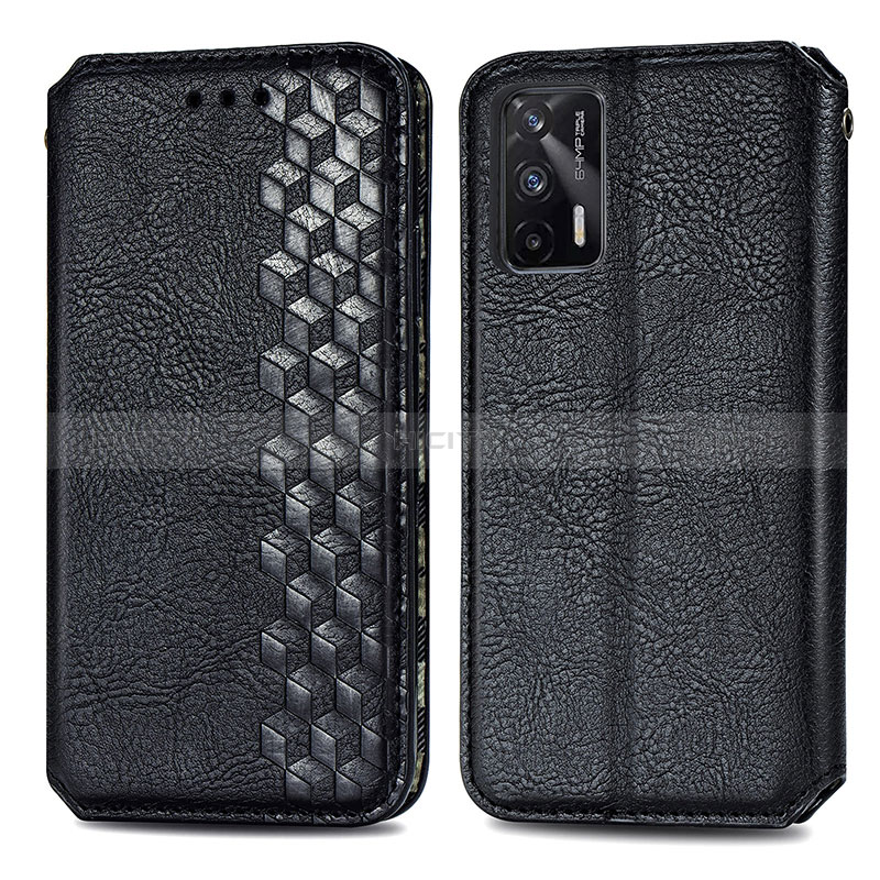 Custodia Portafoglio In Pelle Cover con Supporto S01D per Realme GT 5G Nero