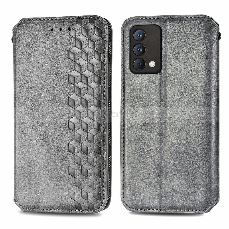 Custodia Portafoglio In Pelle Cover con Supporto S01D per Realme GT Master 5G Grigio