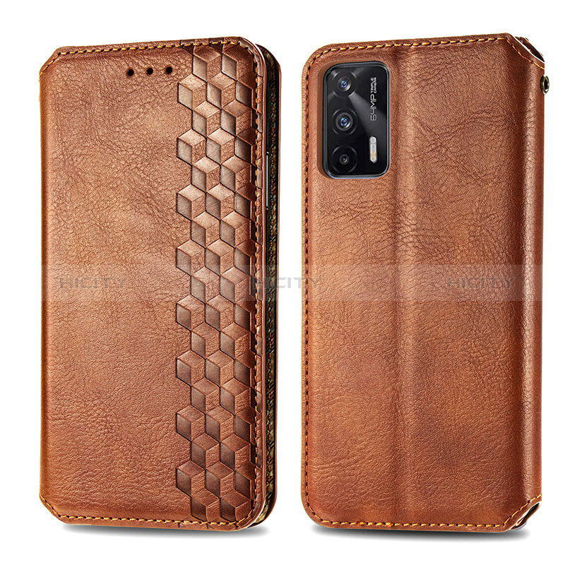 Custodia Portafoglio In Pelle Cover con Supporto S01D per Realme GT Neo 2T 5G Marrone