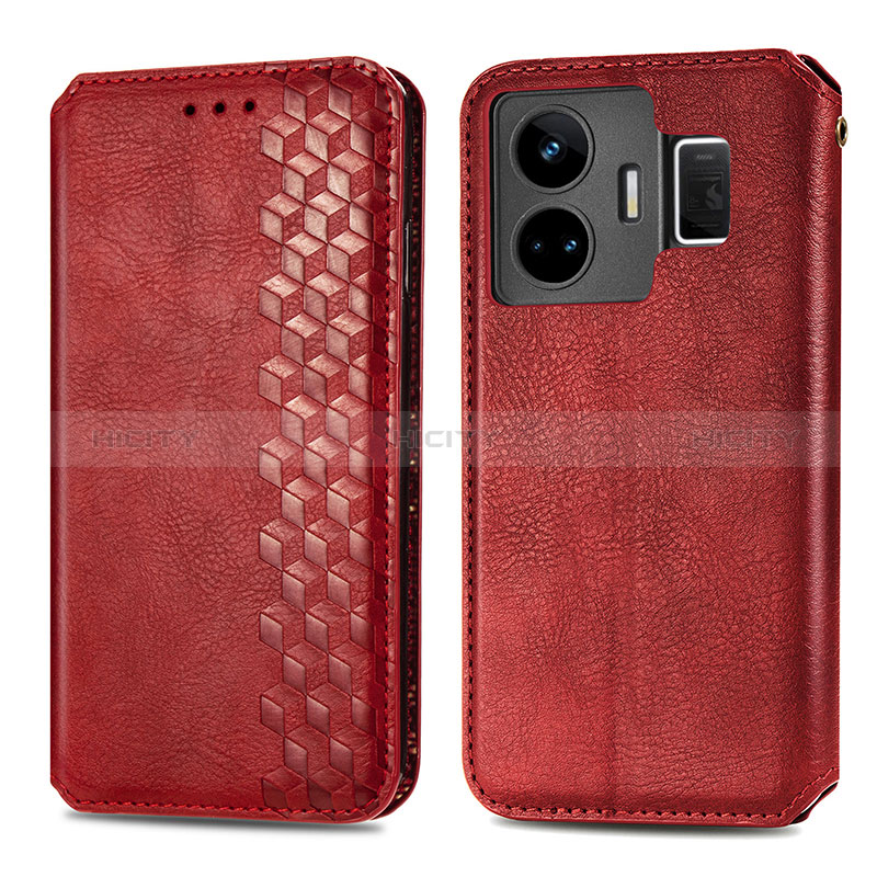 Custodia Portafoglio In Pelle Cover con Supporto S01D per Realme GT Neo6 5G Rosso