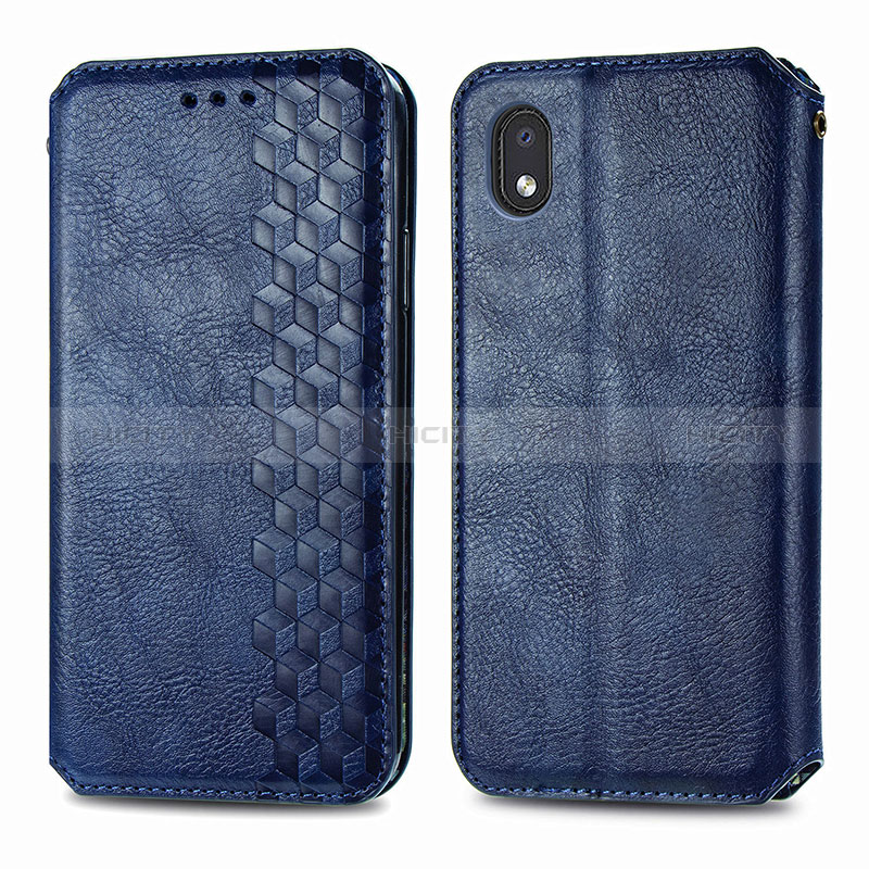 Custodia Portafoglio In Pelle Cover con Supporto S01D per Samsung Galaxy A01 Core