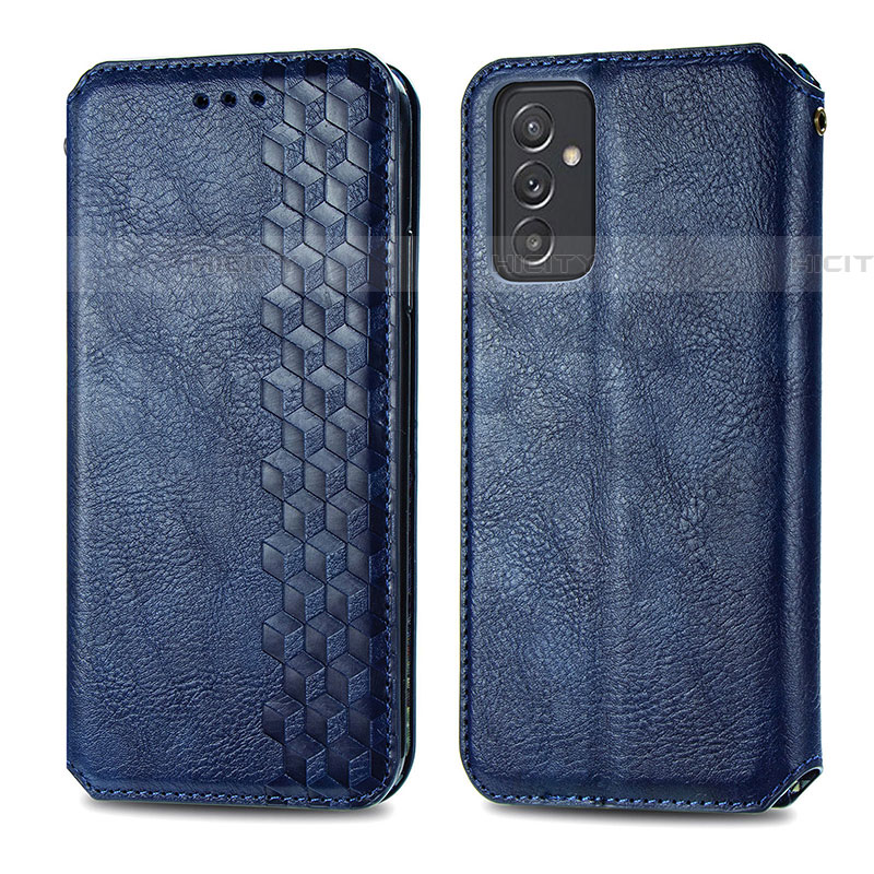 Custodia Portafoglio In Pelle Cover con Supporto S01D per Samsung Galaxy A05s Blu