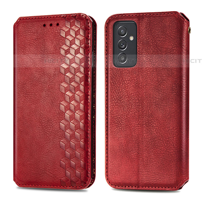 Custodia Portafoglio In Pelle Cover con Supporto S01D per Samsung Galaxy A05s Rosso