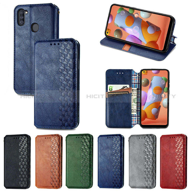 Custodia Portafoglio In Pelle Cover con Supporto S01D per Samsung Galaxy A11